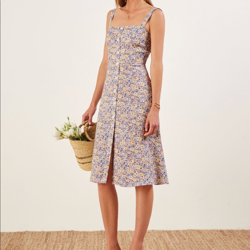 Reformation Persimmon Midi Floral Dress - Picture 1 of 4